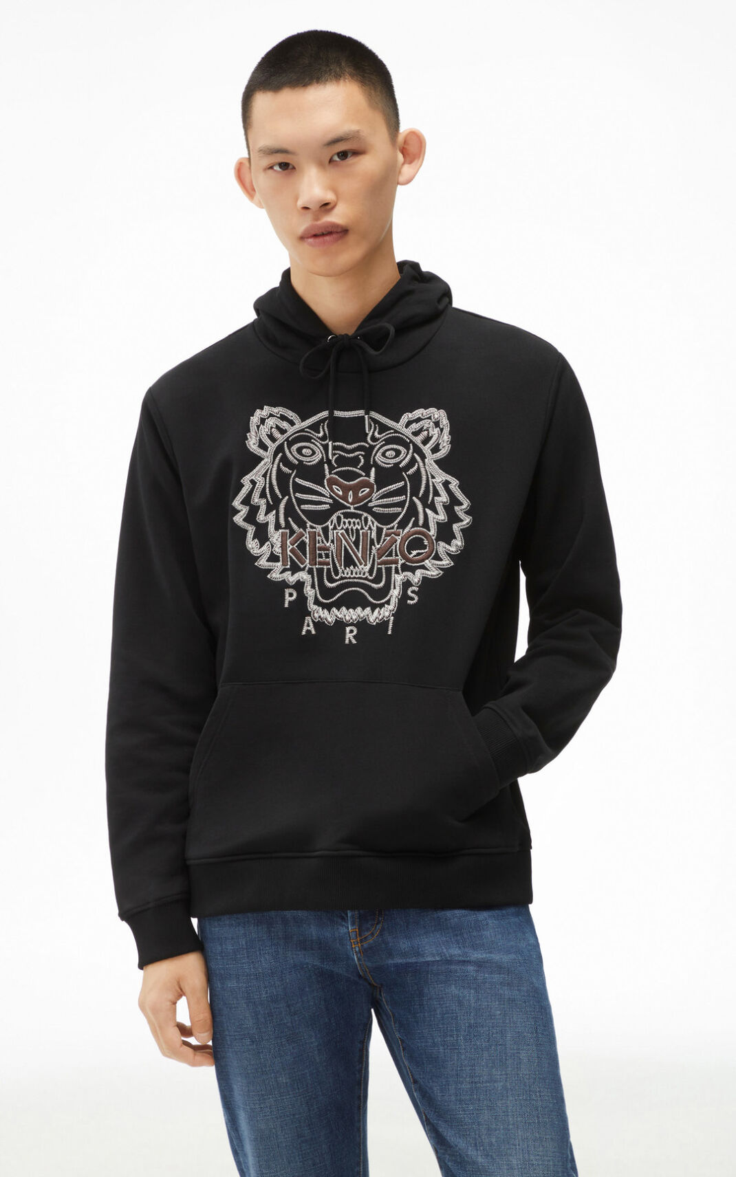 Kenzo Tiger Hættetrøje Herre - Sort DK-825775